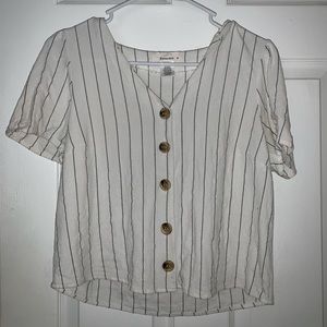 Button down striped blouse